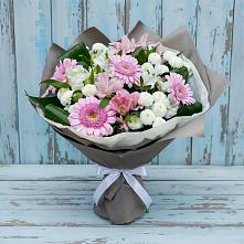 Букет цветов из:  Герберы, Альстромерии и Хризантемы #REPLACE_PRED# Негомож
