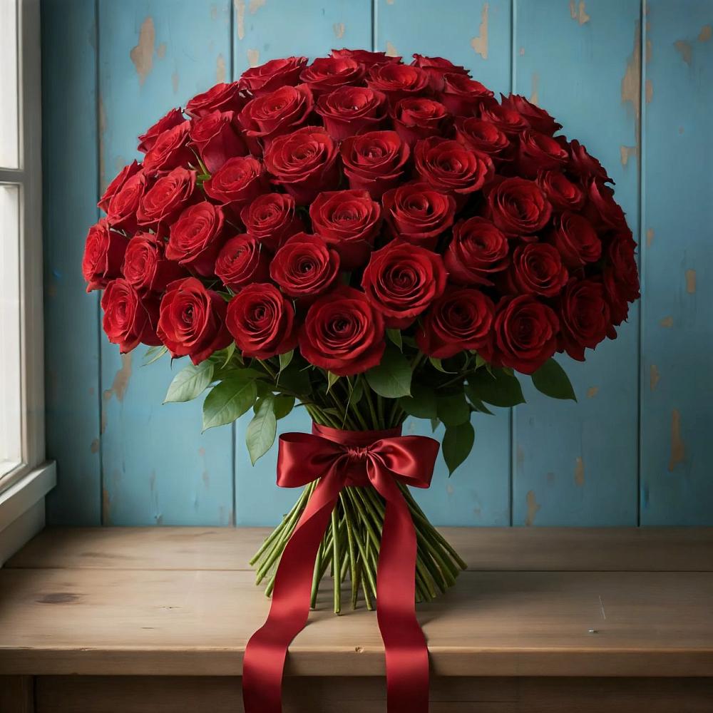 Букет Красные розы Блэк Меджик в Негомож