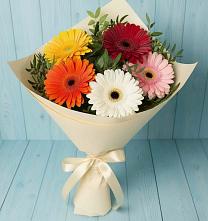 Букет цветов из:  Герберы #REPLACE_PRED# Негомож