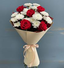 Букет цветов из:  Розы и Хризантемы в Негомож