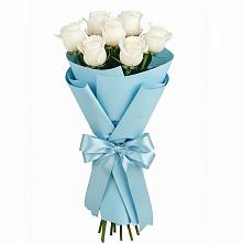 Букет 7 белых роз Проуд в Негомож