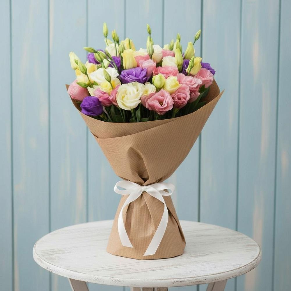 Букет цветов из: Лизиантусы в Негомож