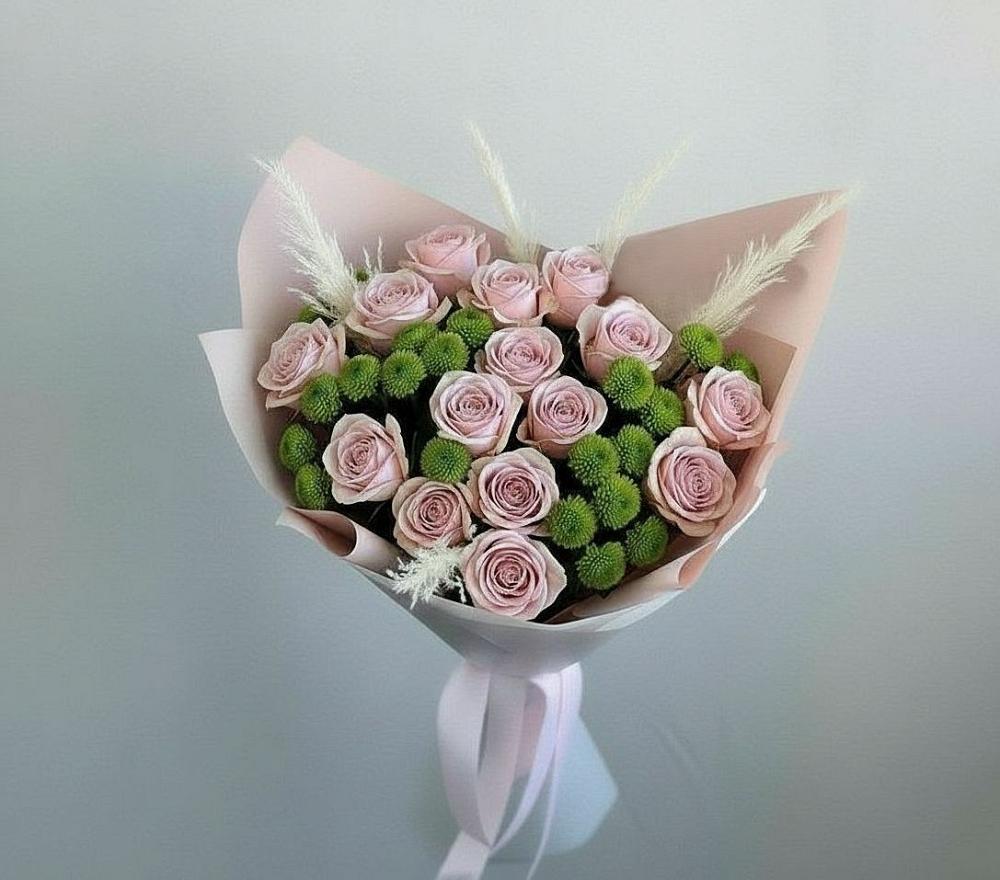 Букет цветов из: Розы и Хризантемы в Негомож