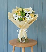 Букет цветов из:  Хризантемы и Розы в Негомож