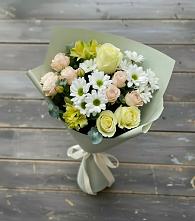 Букет цветов из:  Альстромерии, Розы и Хризантемы #REPLACE_PRED# Негомож
