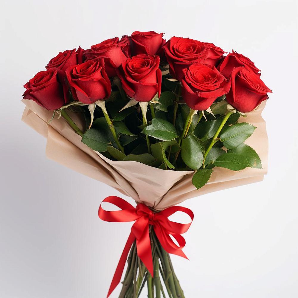 Букет 11 Красных роз Эдлесс Лав в Негомож