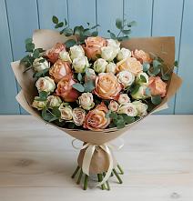 Букет цветов из:  Альстромерии и Розы #REPLACE_PRED# Негомож