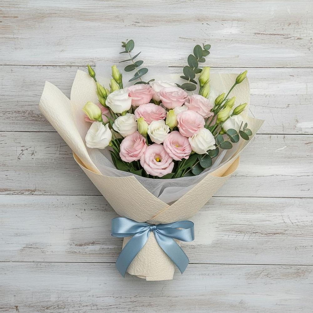 Букет цветов из: Лизиантусы в Негомож